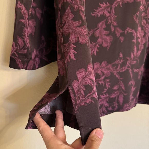 SOFT SURROUNDINGS Top Size Small Wine Botanical Selina Purple NWT - Picture 7 of 15